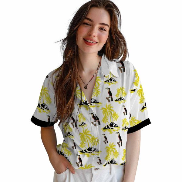 Bird Palm Island Print Hawaiian Shirt Trendy