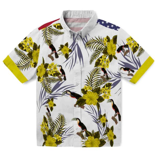 Bird Patriotic Hibiscus Design Hawaiian Shirt Best selling