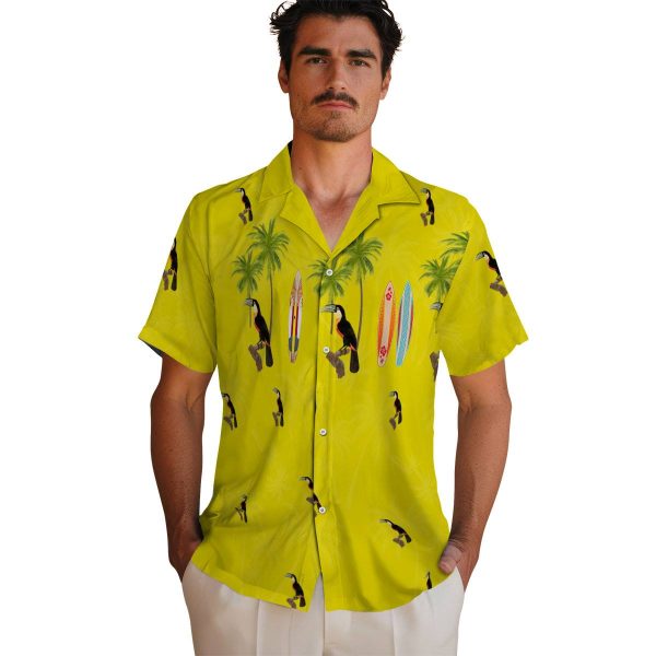 Bird Surfboard Palm Hawaiian Shirt High quality