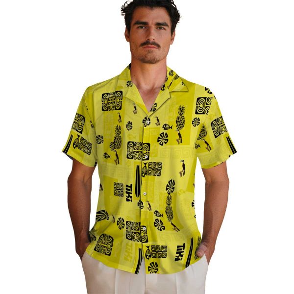 Bird Tribal Symbols Hawaiian Shirt High quality