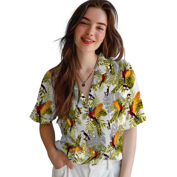 Bird Tropical Leaves Hawaiian Shirt Trendy