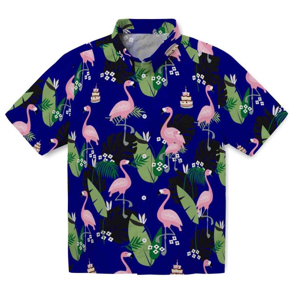 Birthday Flamingo Leaf Motif Hawaiian Shirt Best selling