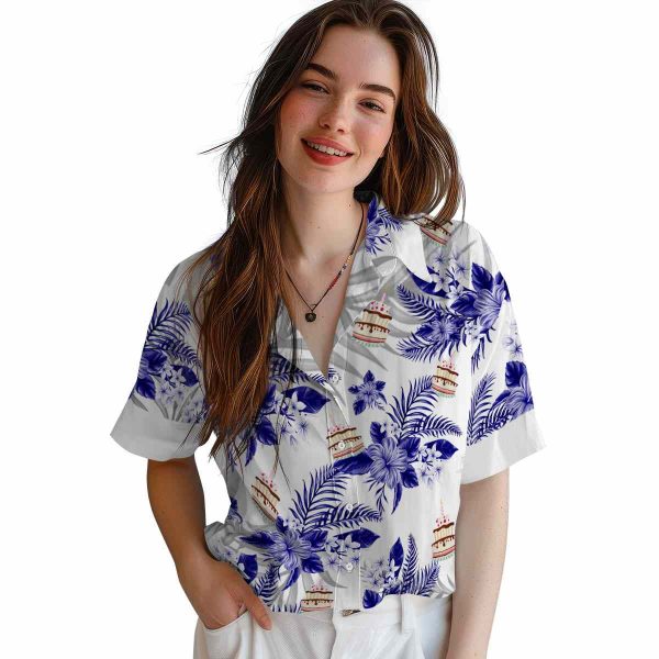 Birthday Hibiscus Palm Leaves Hawaiian Shirt Trendy