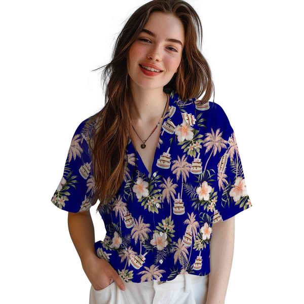 Birthday Palm Tree Flower Hawaiian Shirt Trendy