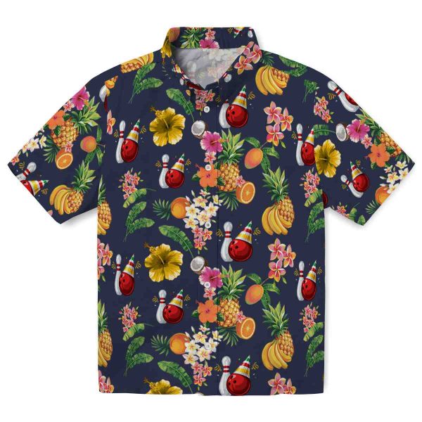 Bowling Hibiscus And Fruit Hawaiian Shirt Best selling