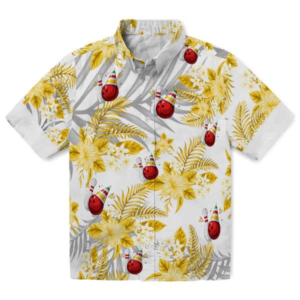 Bowling Hibiscus Palm Leaves Hawaiian Shirt Best selling