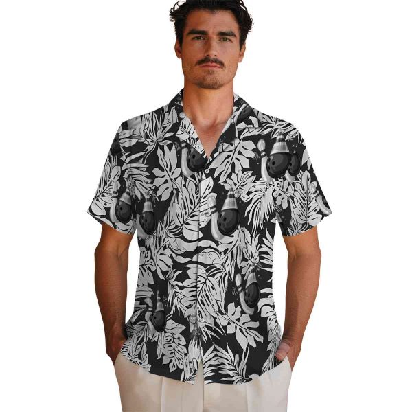 Bowling Monstera Leaf Pattern Hawaiian Shirt High quality