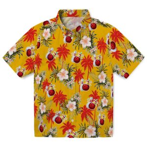 Bowling Palm Tree Flower Hawaiian Shirt Best selling