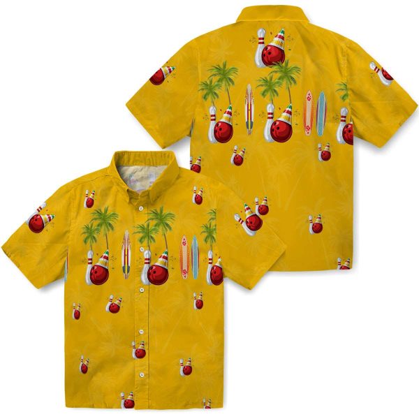 Bowling Surfboard Palm Hawaiian Shirt Latest Model