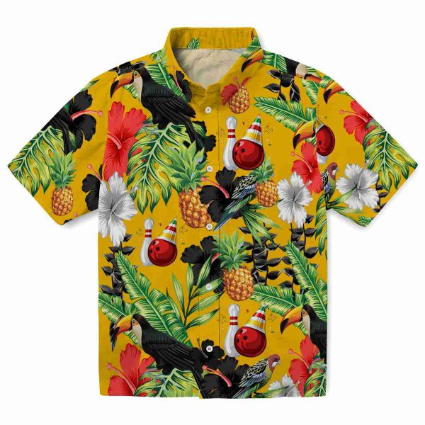 Bowling Toucan Hibiscus Pineapple Hawaiian Shirt Best selling