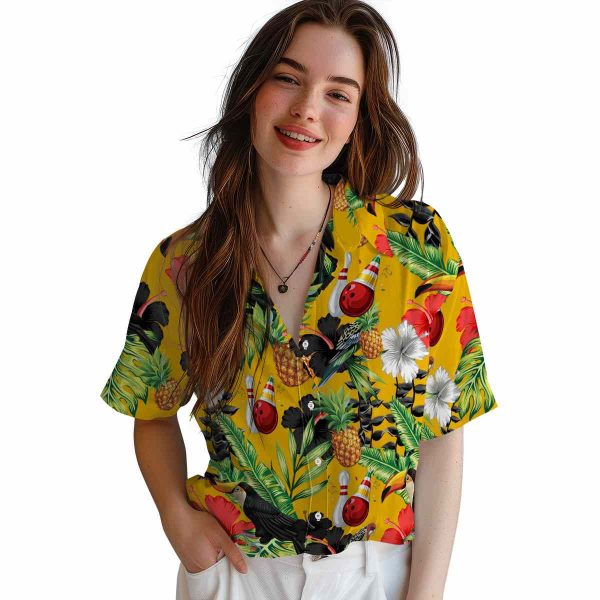 Bowling Toucan Hibiscus Pineapple Hawaiian Shirt Trendy