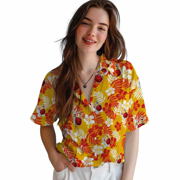 Bowling Tropical Floral Hawaiian Shirt Trendy