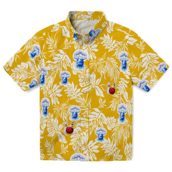 Bowling Tropical Leaf Hawaiian Shirt Best selling