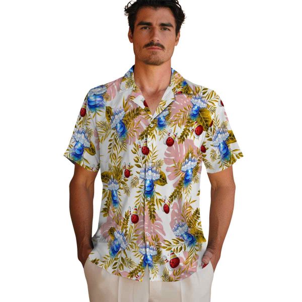 Bowling Tropical Leaves Hawaiian Shirt High quality