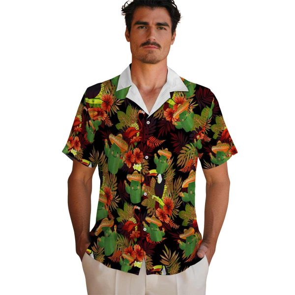 Cactus Floral Toucan Hawaiian Shirt High quality