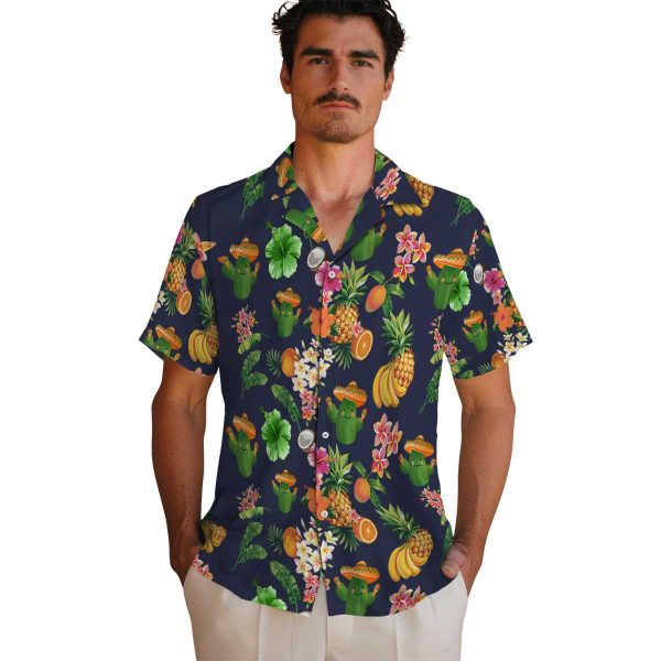 Cactus Hibiscus And Fruit Hawaiian Shirt High quality