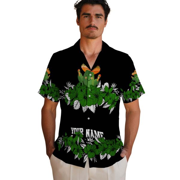 Cactus Hibiscus Stripe Hawaiian Shirt High quality