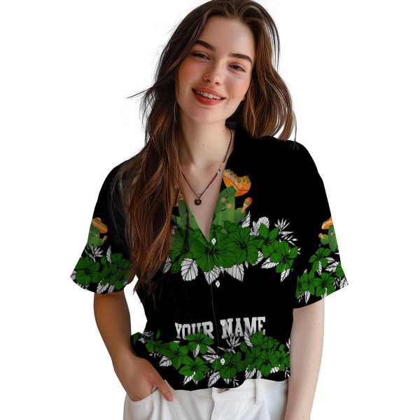 Cactus Hibiscus Stripe Hawaiian Shirt Trendy