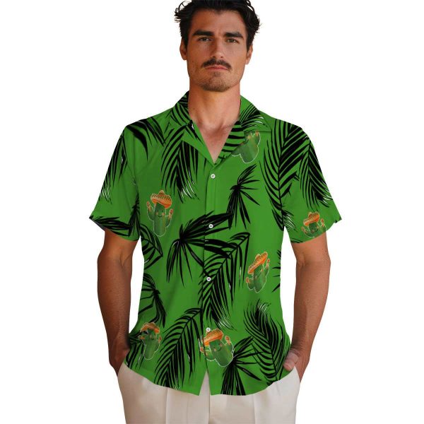 Cactus Palm Leaf Hawaiian Shirt High quality