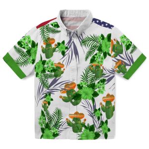 Cactus Patriotic Hibiscus Design Hawaiian Shirt Best selling