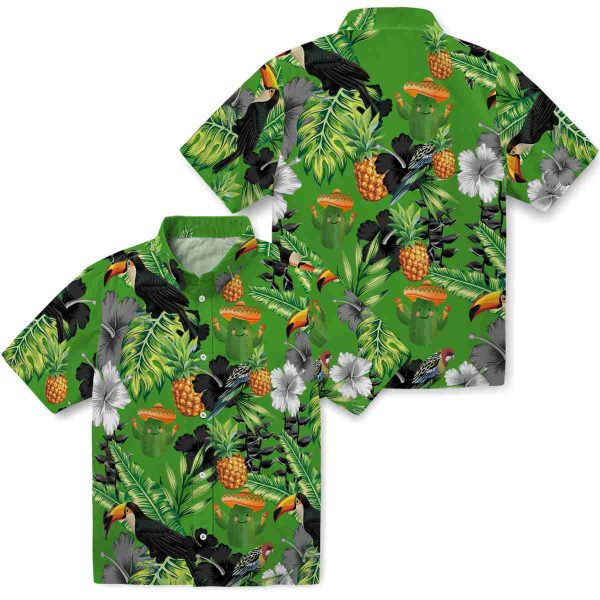 Cactus Toucan Hibiscus Pineapple Hawaiian Shirt Latest Model