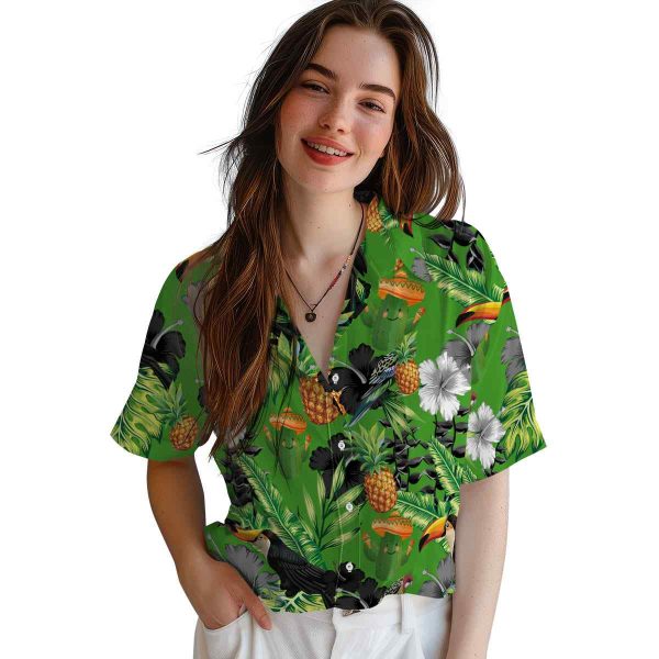 Cactus Toucan Hibiscus Pineapple Hawaiian Shirt Trendy