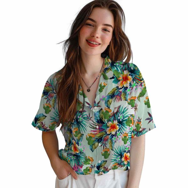 Cactus Tropical Foliage Hawaiian Shirt Trendy