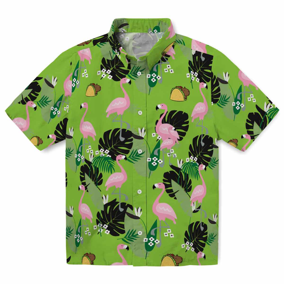Capybara Flamingo Leaf Motif Hawaiian Shirt Best selling