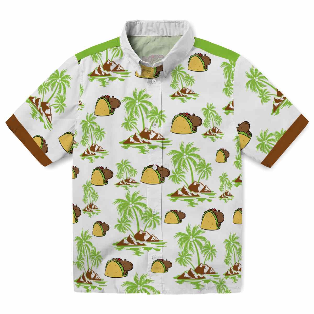 Capybara Palm Island Print Hawaiian Shirt Best selling