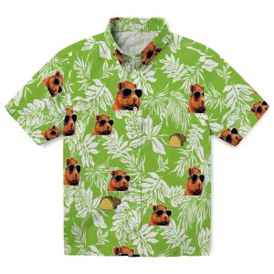Capybara Tropical Leaf Hawaiian Shirt Best selling