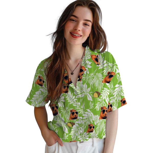 Capybara Tropical Leaf Hawaiian Shirt Trendy