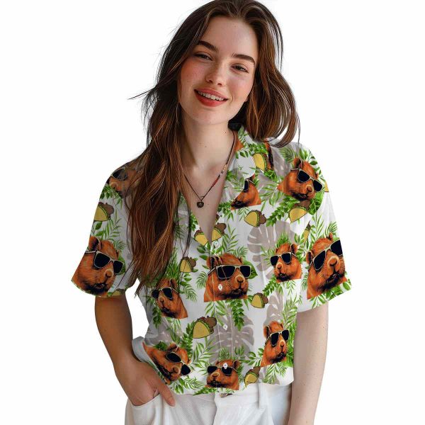 Capybara Tropical Leaves Hawaiian Shirt Trendy