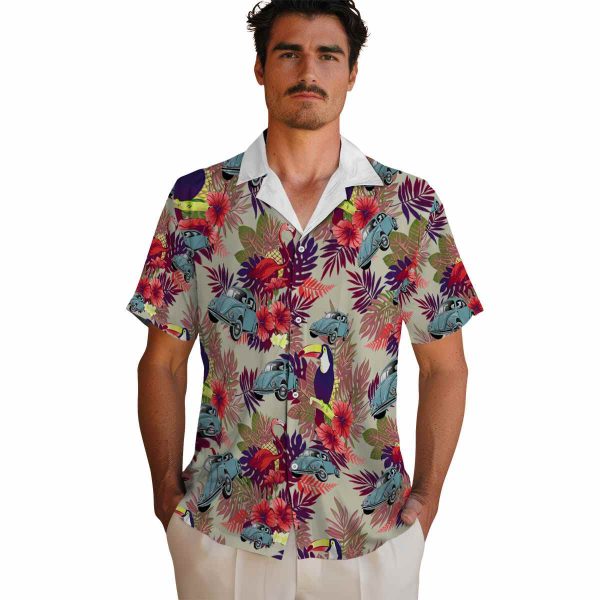 Car Floral Toucan Hawaiian Shirt High quality