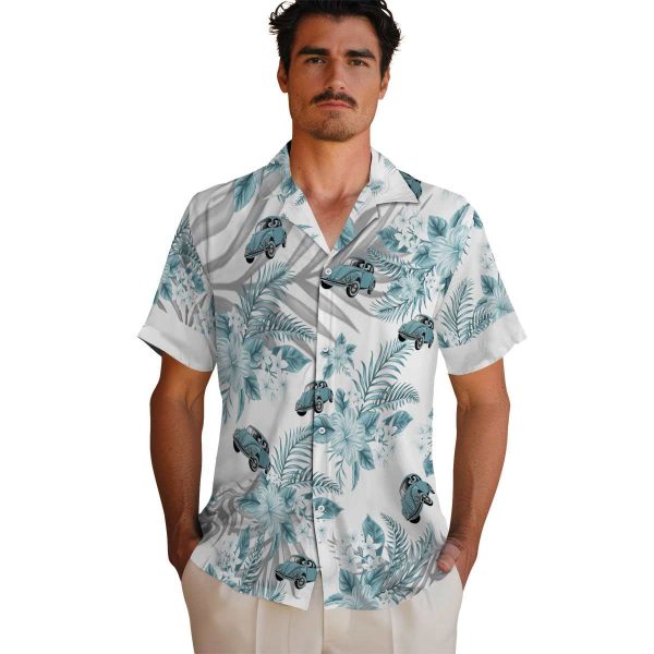 Car Hibiscus Palm Leaves Hawaiian Shirt High quality