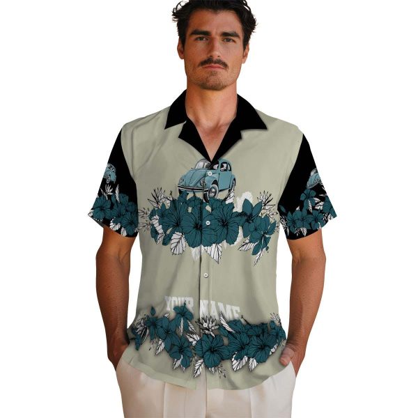 Car Hibiscus Stripe Hawaiian Shirt High quality