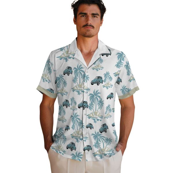 Car Palm Island Print Hawaiian Shirt High quality