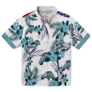 Car Patriotic Hibiscus Design Hawaiian Shirt Best selling