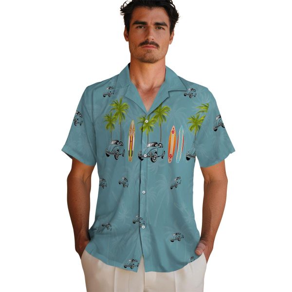 Car Surfboard Palm Hawaiian Shirt High quality