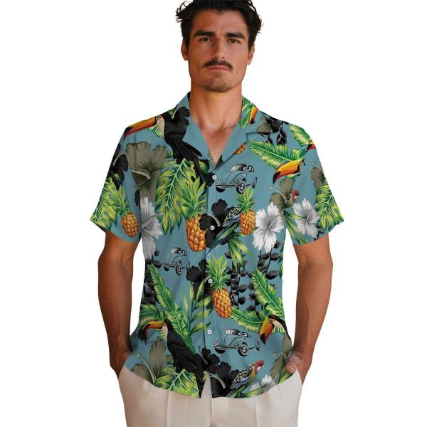 Car Toucan Hibiscus Pineapple Hawaiian Shirt High quality