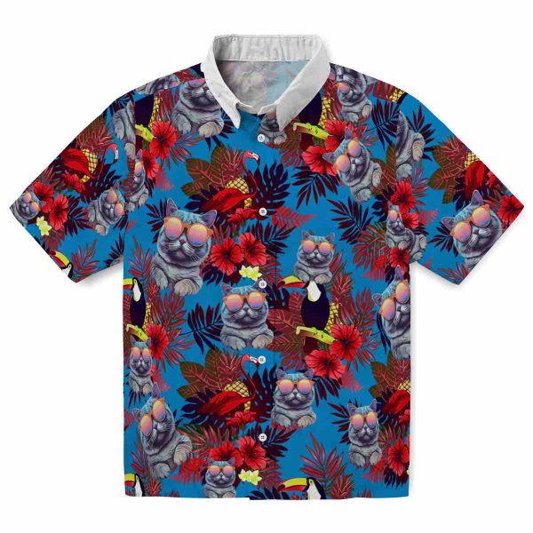 Cat Floral Toucan Hawaiian Shirt Best selling