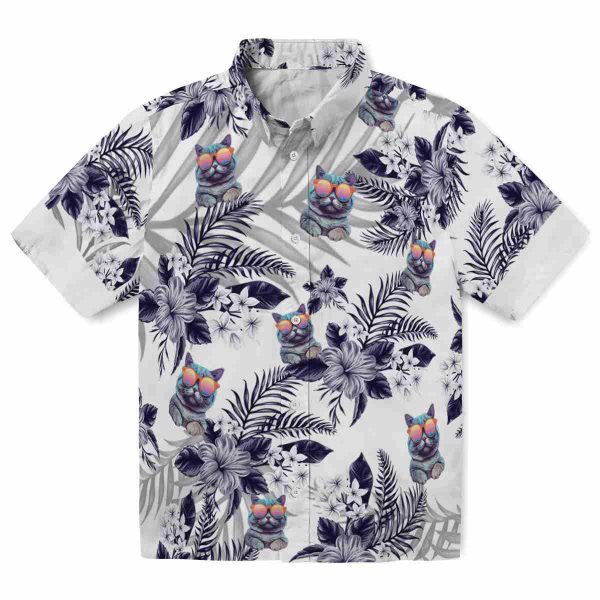 Cat Hibiscus Palm Leaves Hawaiian Shirt Best selling