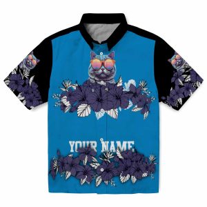 Cat Hibiscus Stripe Hawaiian Shirt Best selling