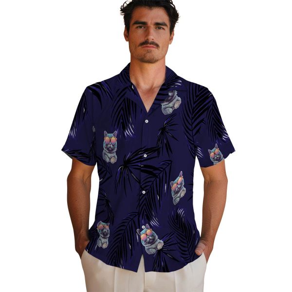 Cat Palm Leaf Hawaiian Shirt High quality