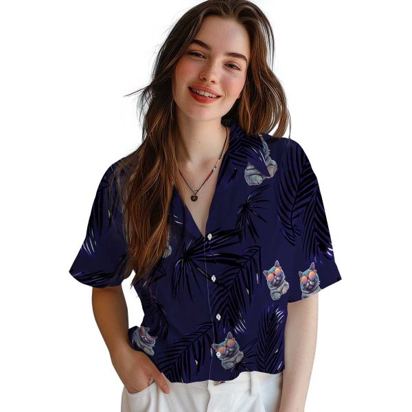 Cat Palm Leaf Hawaiian Shirt Trendy