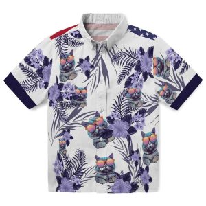 Cat Patriotic Hibiscus Design Hawaiian Shirt Best selling