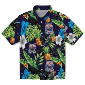 Cat Toucan Hibiscus Pineapple Hawaiian Shirt Best selling