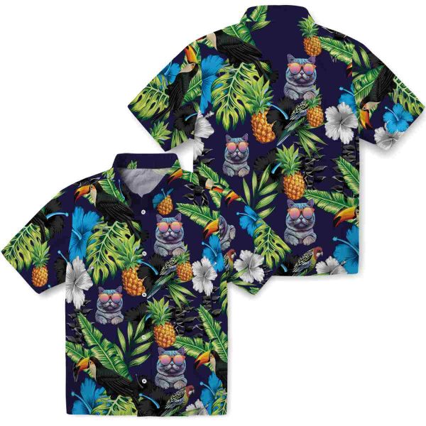 Cat Toucan Hibiscus Pineapple Hawaiian Shirt Latest Model