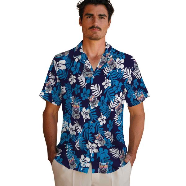 Cat Tropical Floral Hawaiian Shirt High quality