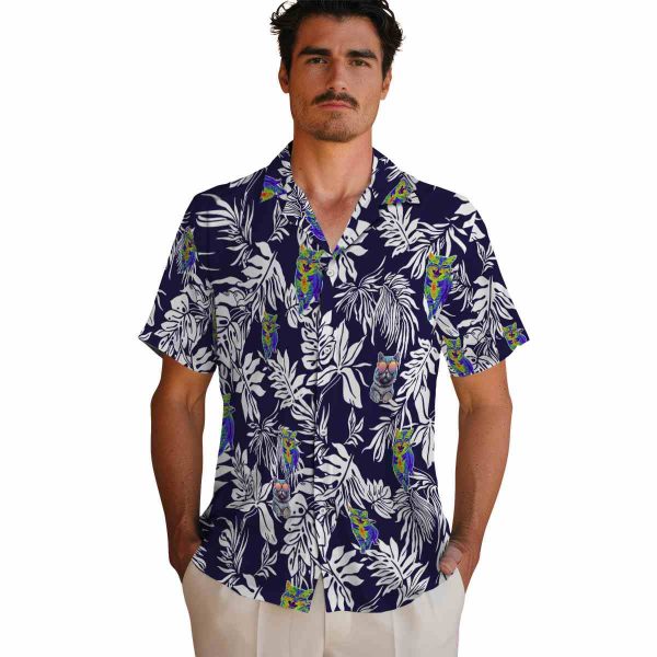 Cat Tropical Leaf Hawaiian Shirt High quality