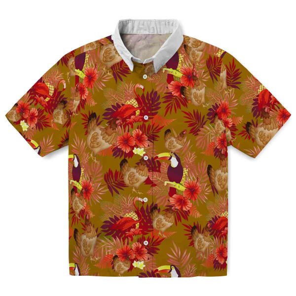 Chicken Floral Toucan Hawaiian Shirt Best selling